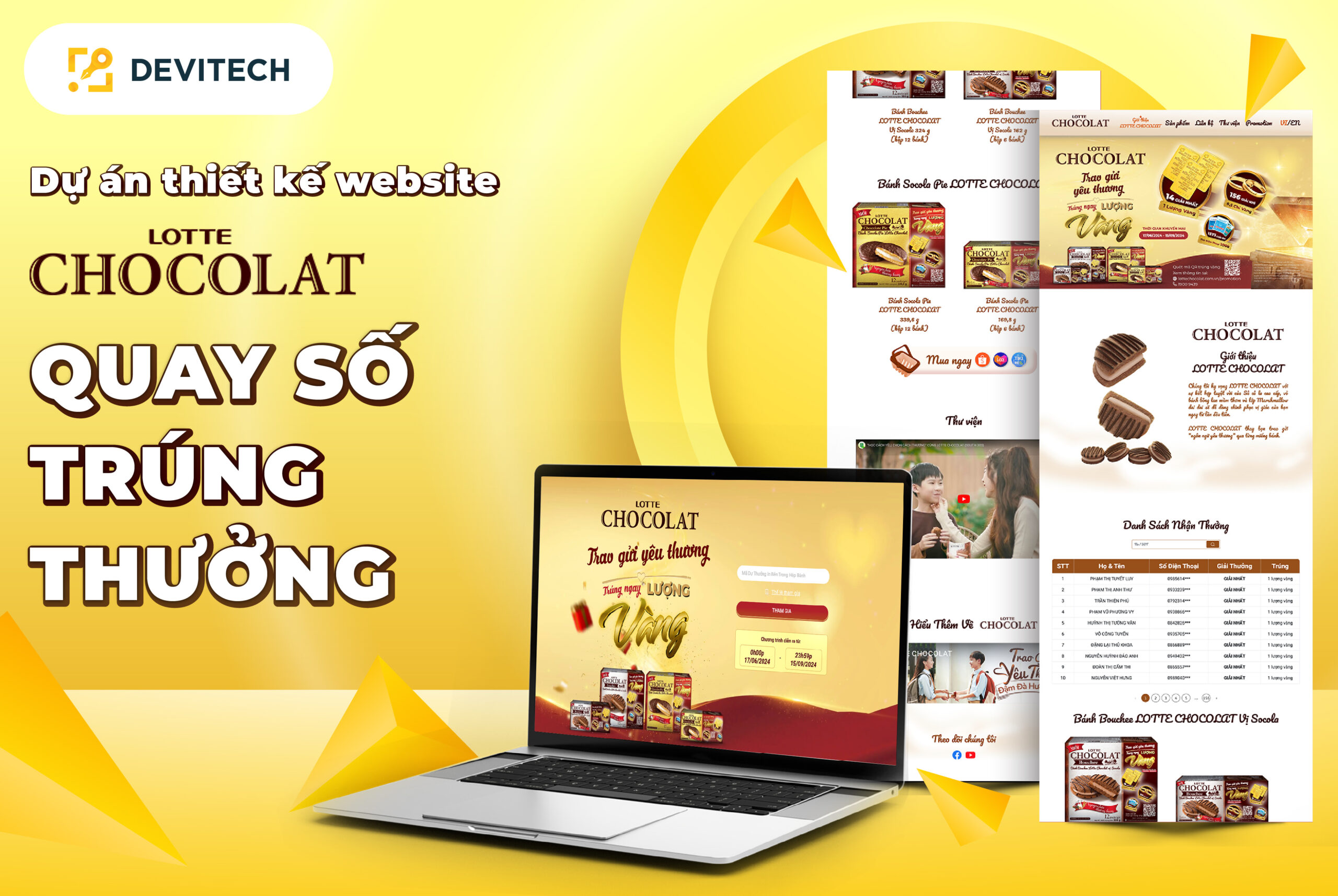 Website DEVITECH x Lotte Chocolat